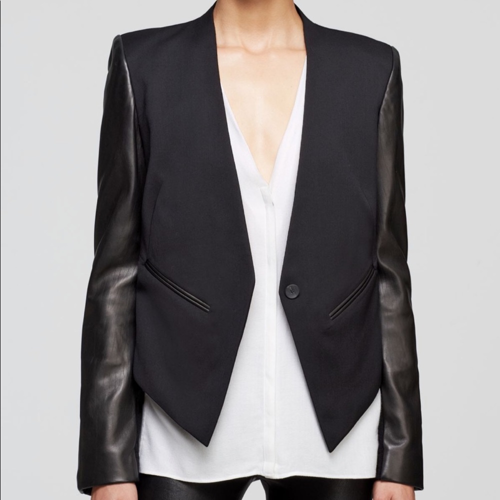 Helmut Lang Smoking Will Cropped Blazer, Size 2